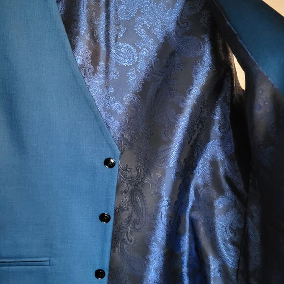 Blue Designer Suit - 3 piece - Picture 13 of 16